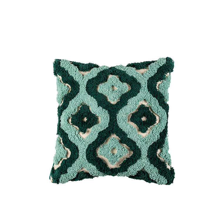 Misa – Geometrischer Samt-Kissenbezug im Boho-Design für Sofakissen