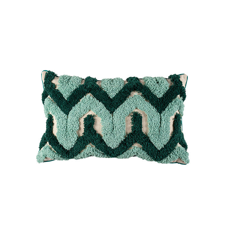 Misa – Geometrischer Samt-Kissenbezug im Boho-Design für Sofakissen