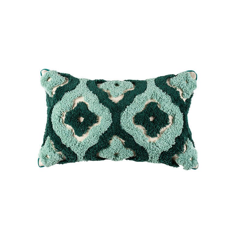 Misa – Geometrischer Samt-Kissenbezug im Boho-Design für Sofakissen