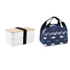 Mose - Minimalistische doppelstöckige Bento Lunchbox mit Besteck für unterwegs