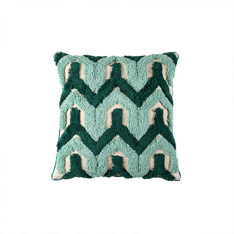 Misa – Geometrischer Samt-Kissenbezug im Boho-Design für Sofakissen