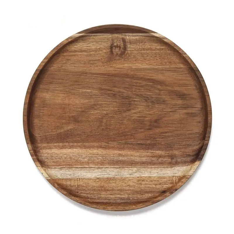 Rana – Küchenliebhaber Rundes Tablett – Hochwertiges Naturholz für Stilvolle Präsentation 1