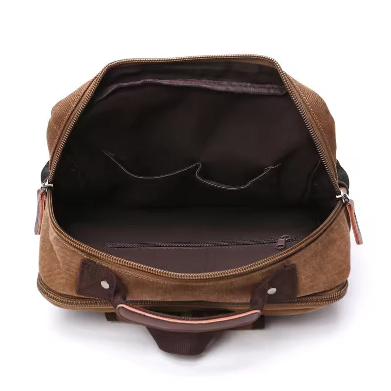 Robuster Vintage Rucksack für Laptops bis 15 Zoll – Großer Kapazität Rucksack für Damen und Herren 3