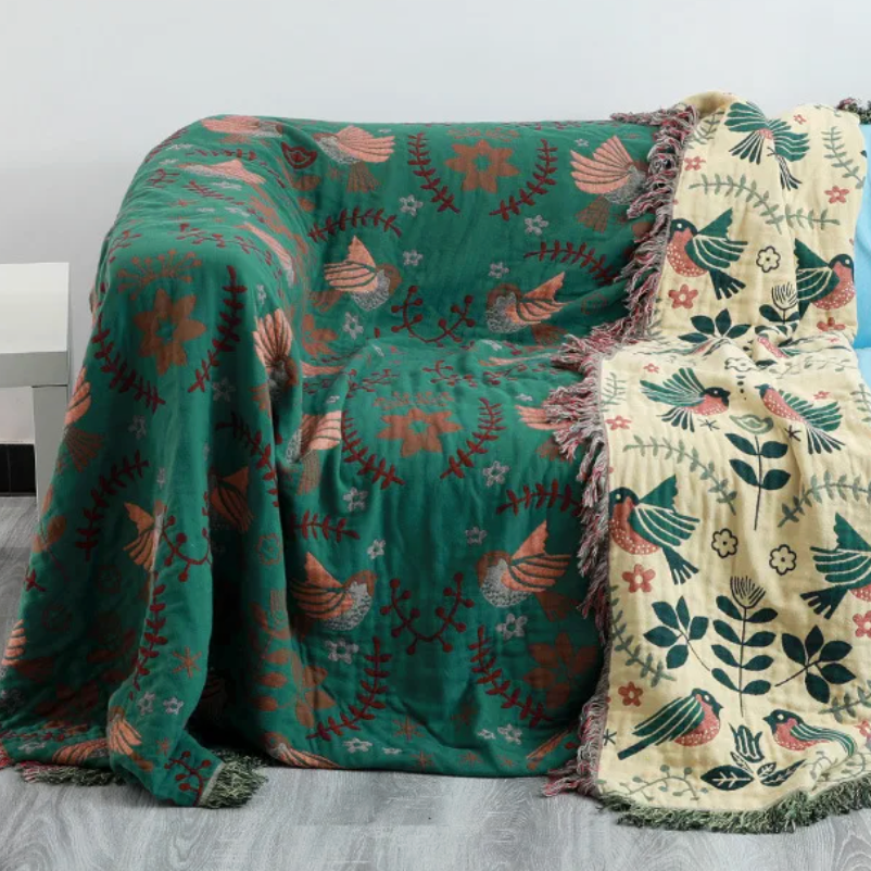 NordicNest - Wendbare Vogelwurfdecke skandinavischer Stil