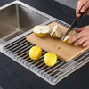 Silikon Edelstahl Ablassregal 47x24 cm - Platzsparend für Obst und Gemüse 3