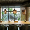 Skandinavische Pendelleuchte Holz mit getöntem Glas für modernes Esszimmer 8