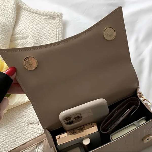 Stilvolle Handtasche Damen aus PU-Leder mit praktischem Griff und Crossbody-Tragegurt 6