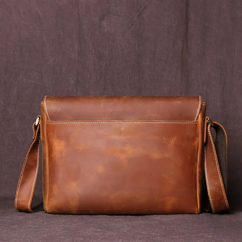 Stilvolle Herren Umhängetasche aus Leder - Retro Crazy Horse Crossbody Tasche 1