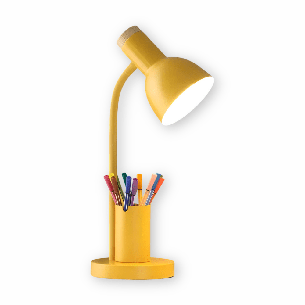 Stilvolle LED Tischlampe mit Stifthalter und 3 Lichtmodi für den Arbeitsplatz 11