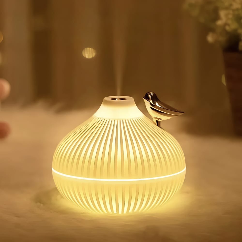 Tragbarer Luftbefeuchter im Zwiebel-Design mit LED für Schlafzimmer und Büro 0