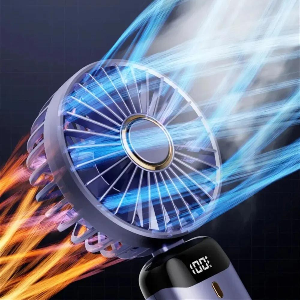 Tragbarer Mini Ventilator USB mit 3000 mAh Akku – Kleiner Handventilator für Unterwegs 3
