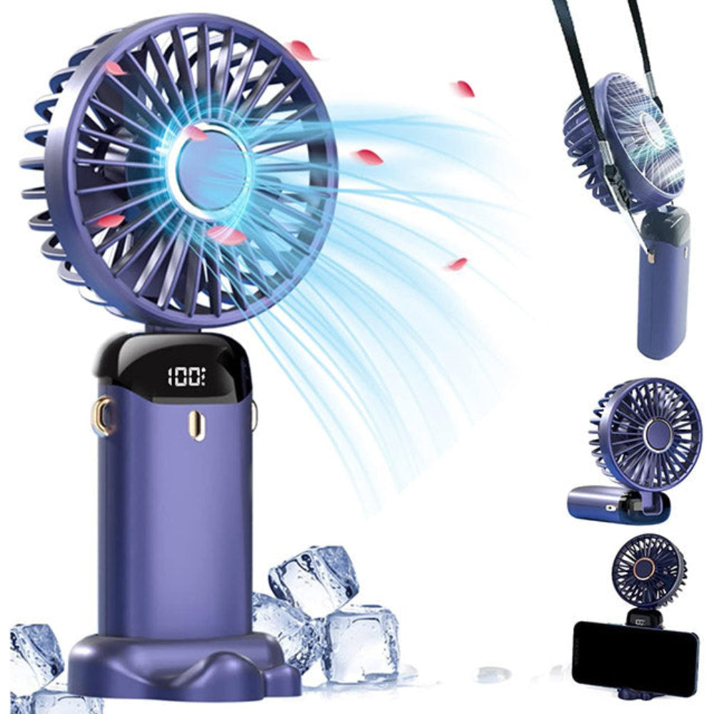 Tragbarer Mini Ventilator USB mit 3000 mAh Akku – Kleiner Handventilator für Unterwegs 4