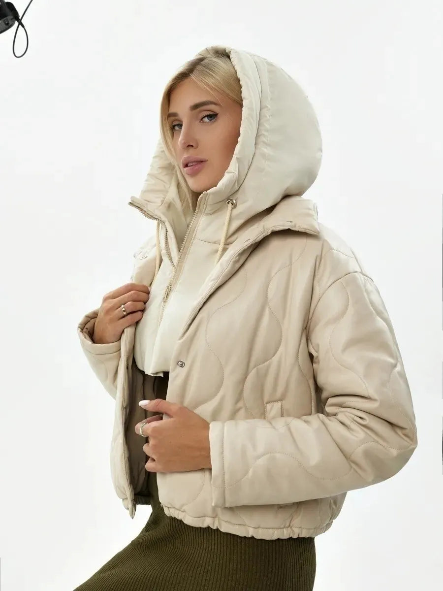 Vielseitiger Kapuzenschal Damen - Schal mit Kapuze aus Polyester und Baumwolle für kalte Wintertage 8