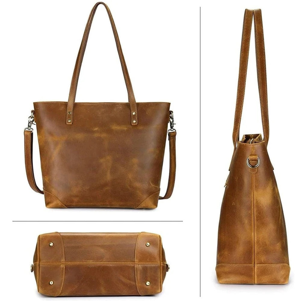 Vintage Umhängetasche Damen aus PU-Leder mit Verstellbarem Schultergurt, Geräumige Crossbody Bag für Jeden Anlass 3