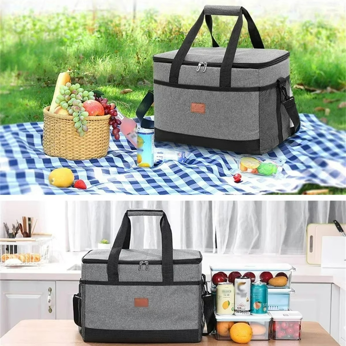 Wasserdichte Kühltasche 32L aus 1680D Oxford-Gewebe für Picknicks und Reisen 8
