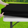 Wasserfeste Picknicktischabdeckung aus Oxford-Stoff mit elastischen Bankabdeckungen für Camping und Outdoor-Aktivitäten 4