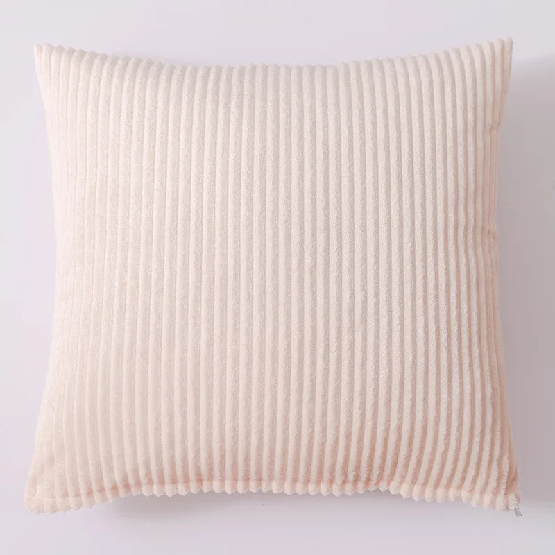 Weiche Cord Kissenbezug 40x40 - Quadratisch in Neutralen Tönen für Sofakissen 0