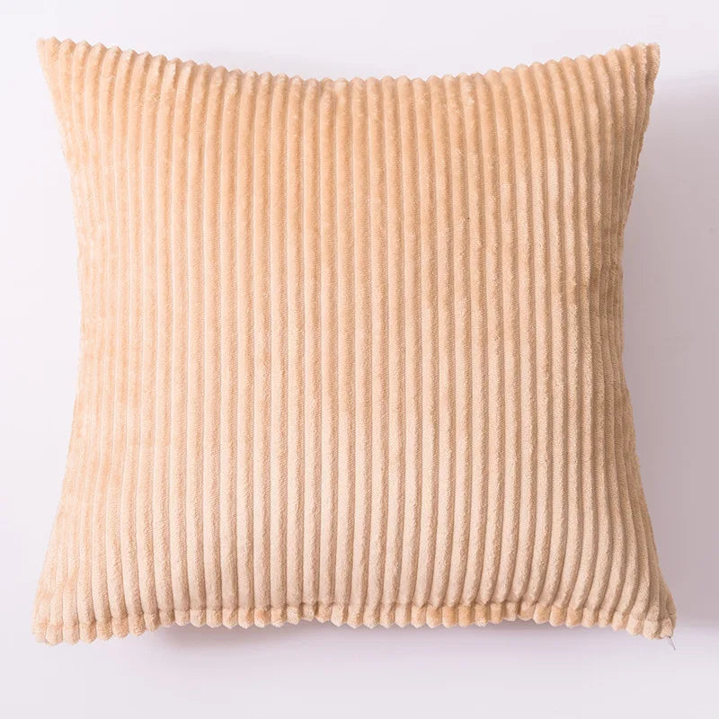 Weiche Cord Kissenbezug 40x40 - Quadratisch in Neutralen Tönen für Sofakissen 4