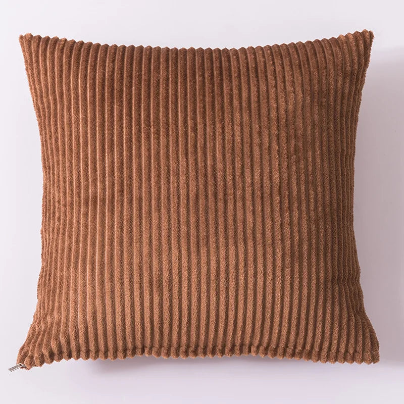 Weiche Cord Kissenbezug 40x40 - Quadratisch in Neutralen Tönen für Sofakissen 5