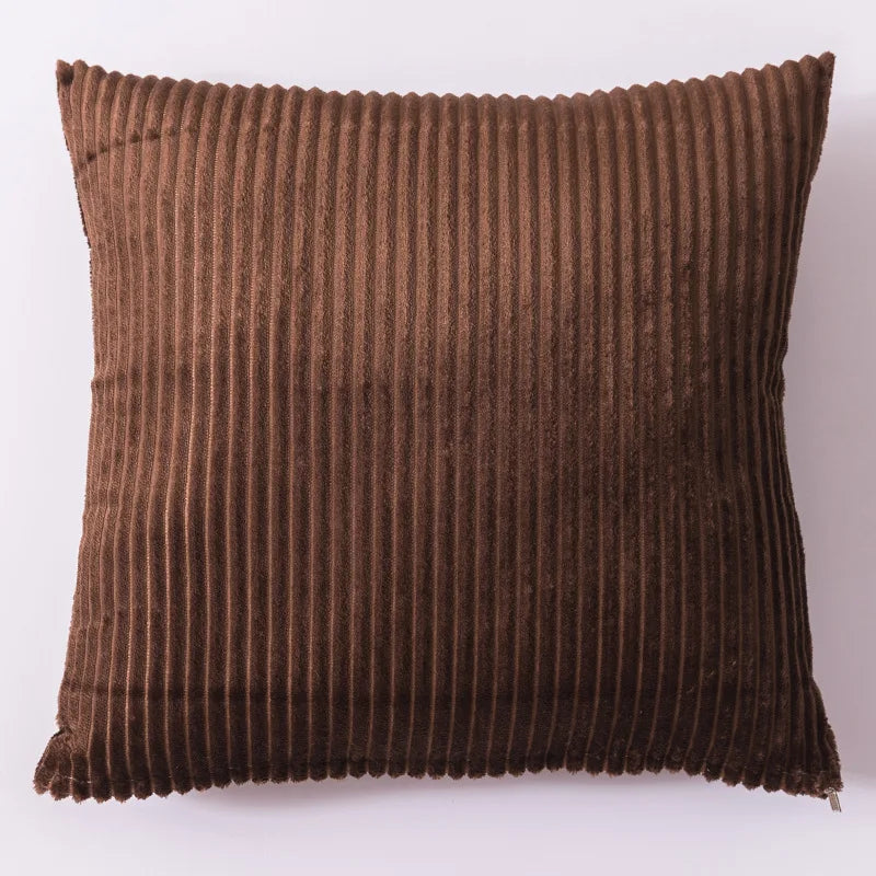 Weiche Cord Kissenbezug 40x40 - Quadratisch in Neutralen Tönen für Sofakissen 6