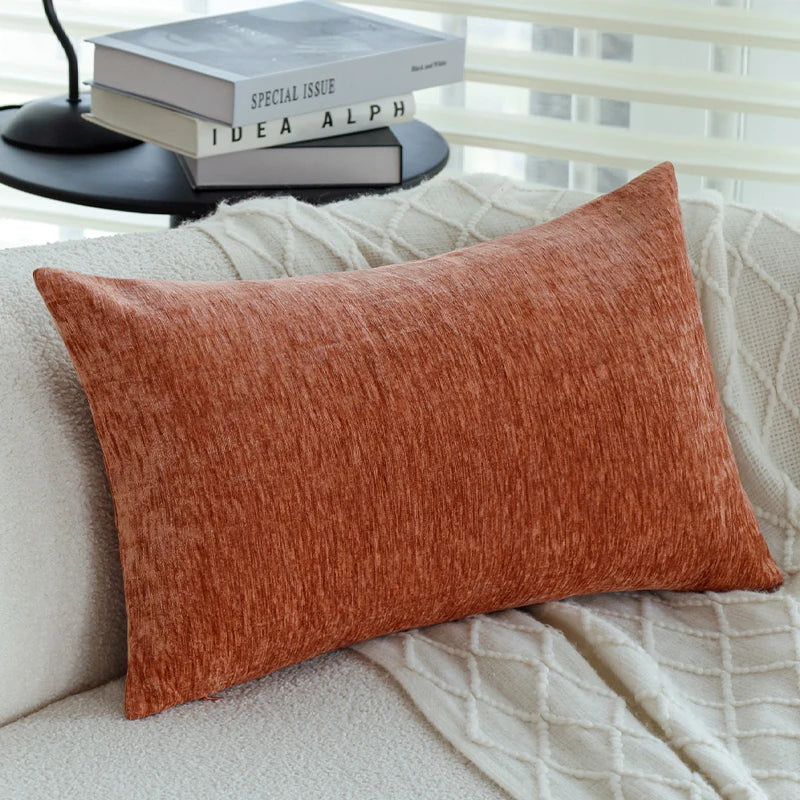Weicher Chenille Kissenbezug 100% Polyester für Sofakissen und Betten 0