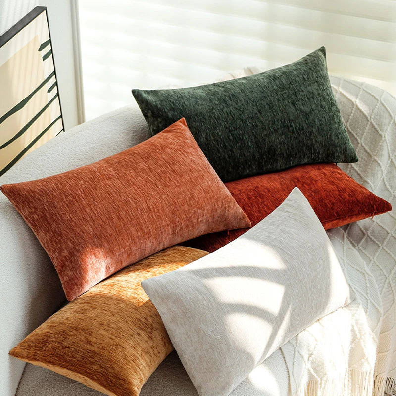 Weicher Chenille Kissenbezug 100% Polyester für Sofakissen und Betten 1