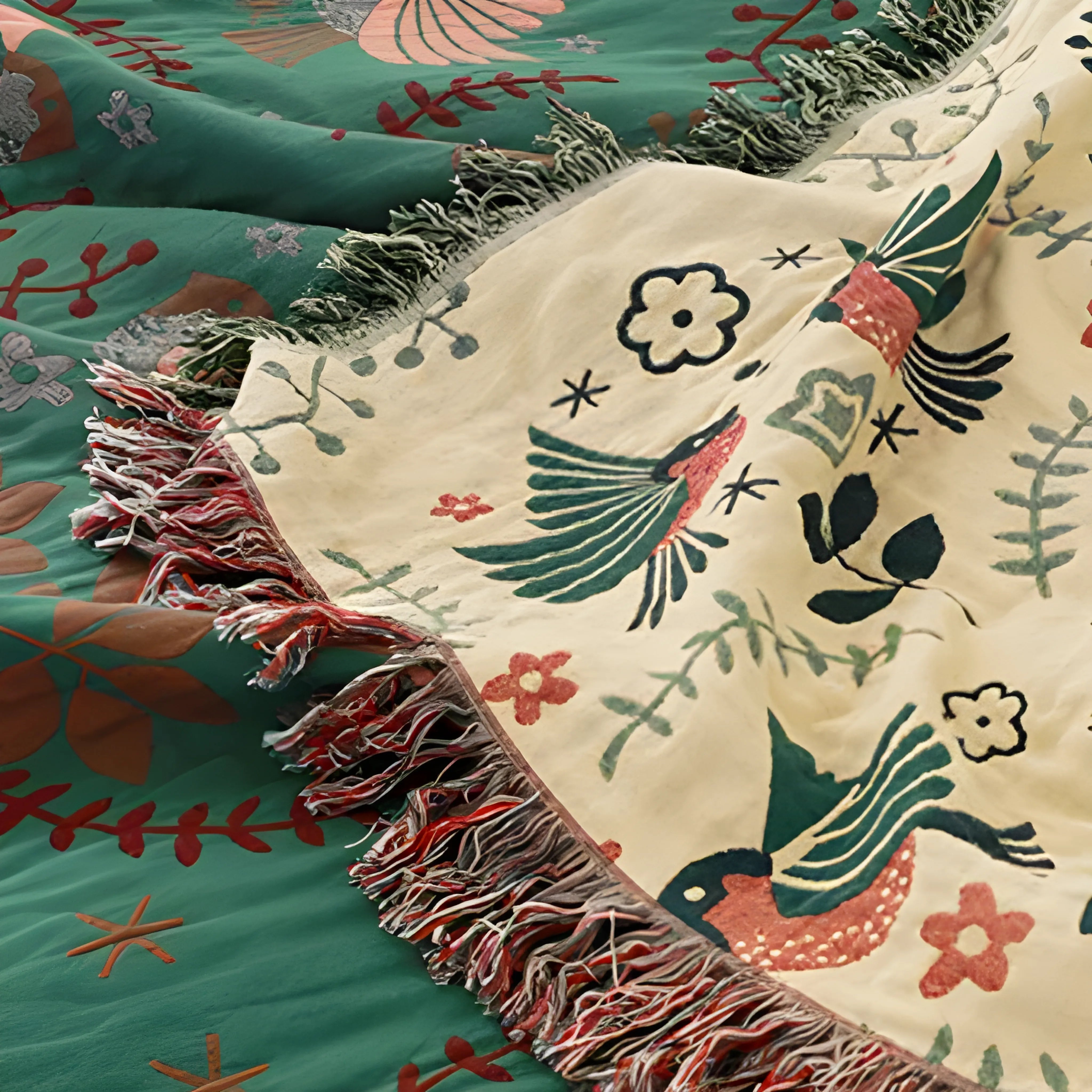 NordicNest - Wendbare Vogelwurfdecke skandinavischer Stil