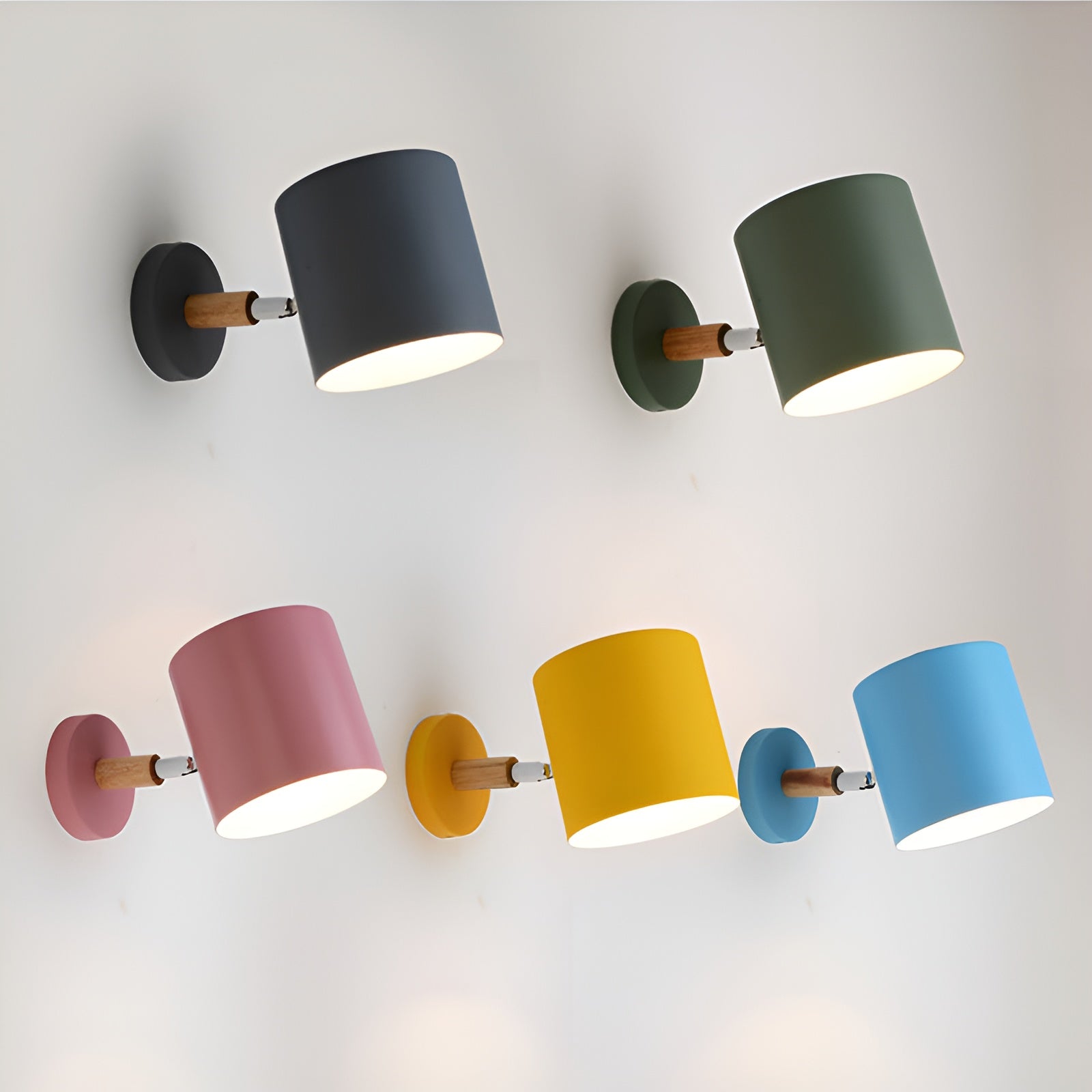 AmbientePlus - Moderne Wandleuchte Pastell mit Verstellbarem Lampenkopf - Givera DE