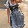 Angie Dirndl - Blaues Oktoberfestkleid, Eleganz im Retro - Look - Givera DE