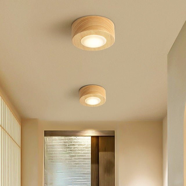 Arluma - Elegante Holz - Deckenlampe für stilvolle Beleuchtung im Japandi - Stil - Givera DE