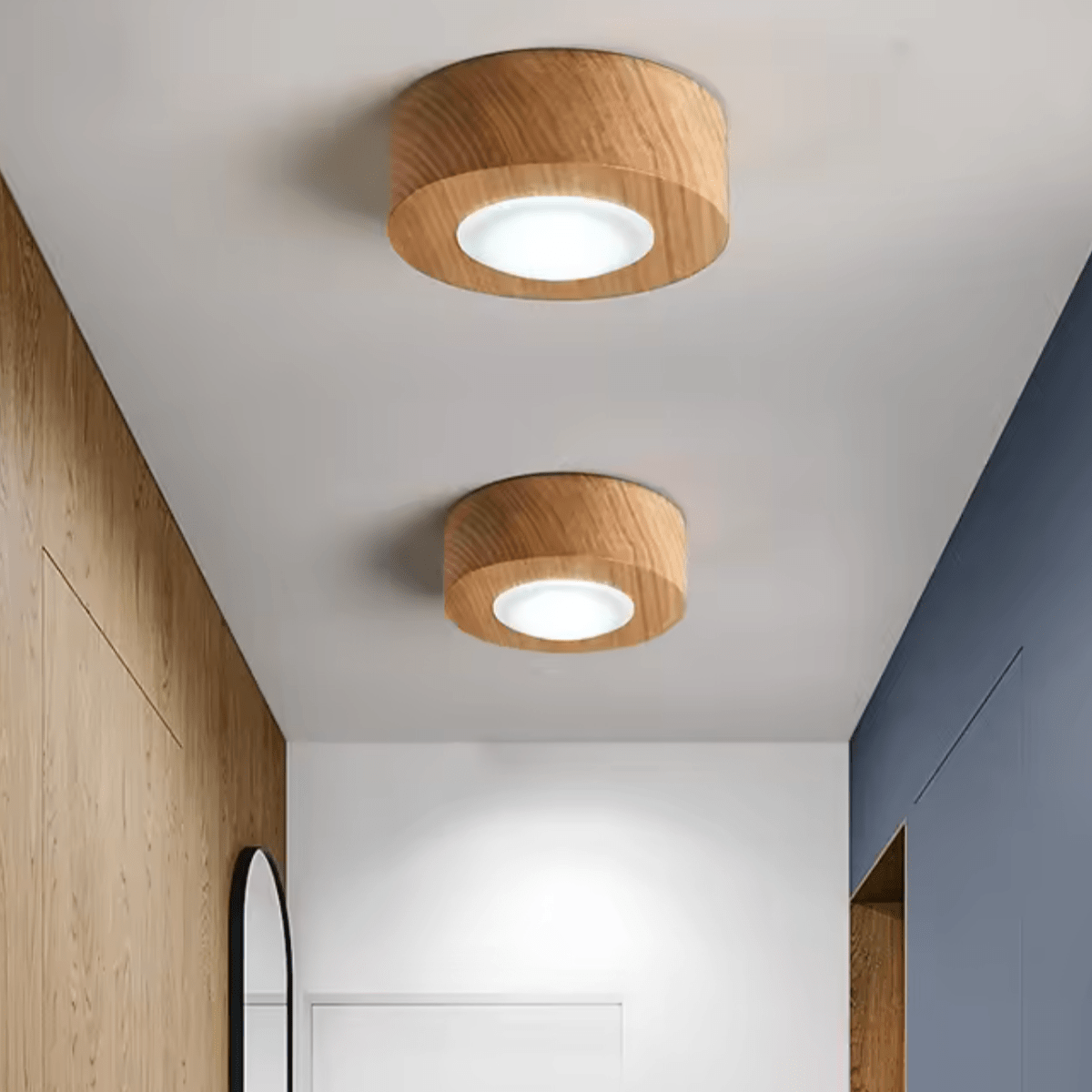 Arluma - Elegante Holz - Deckenlampe für stilvolle Beleuchtung im Japandi - Stil - Givera DE