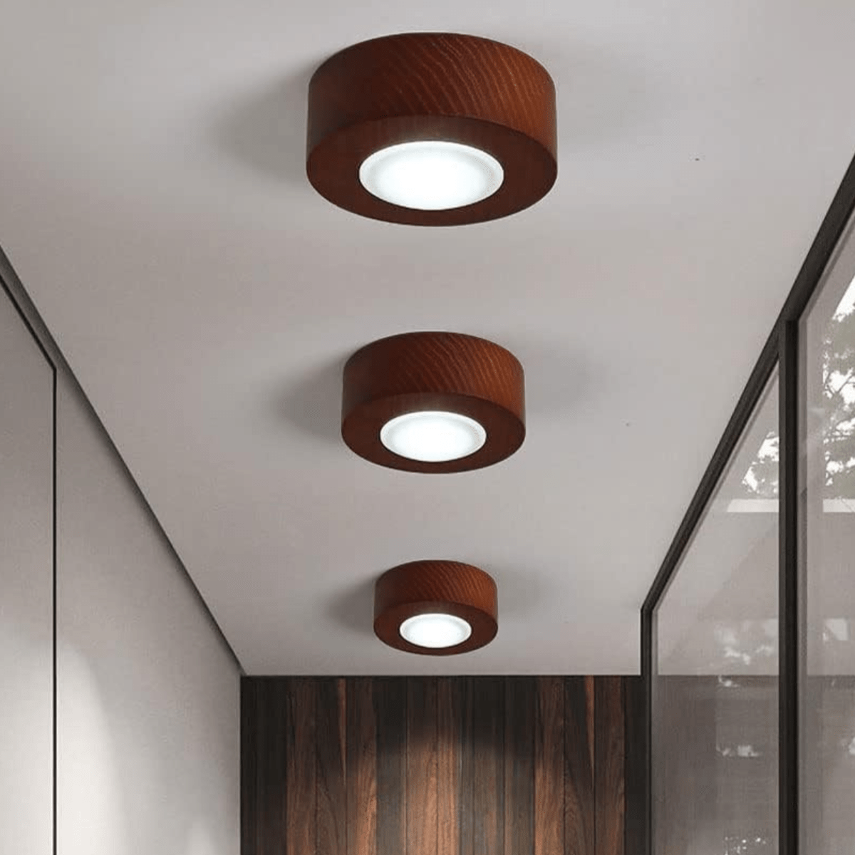 Arluma - Elegante Holz - Deckenlampe für stilvolle Beleuchtung im Japandi - Stil - Givera DE