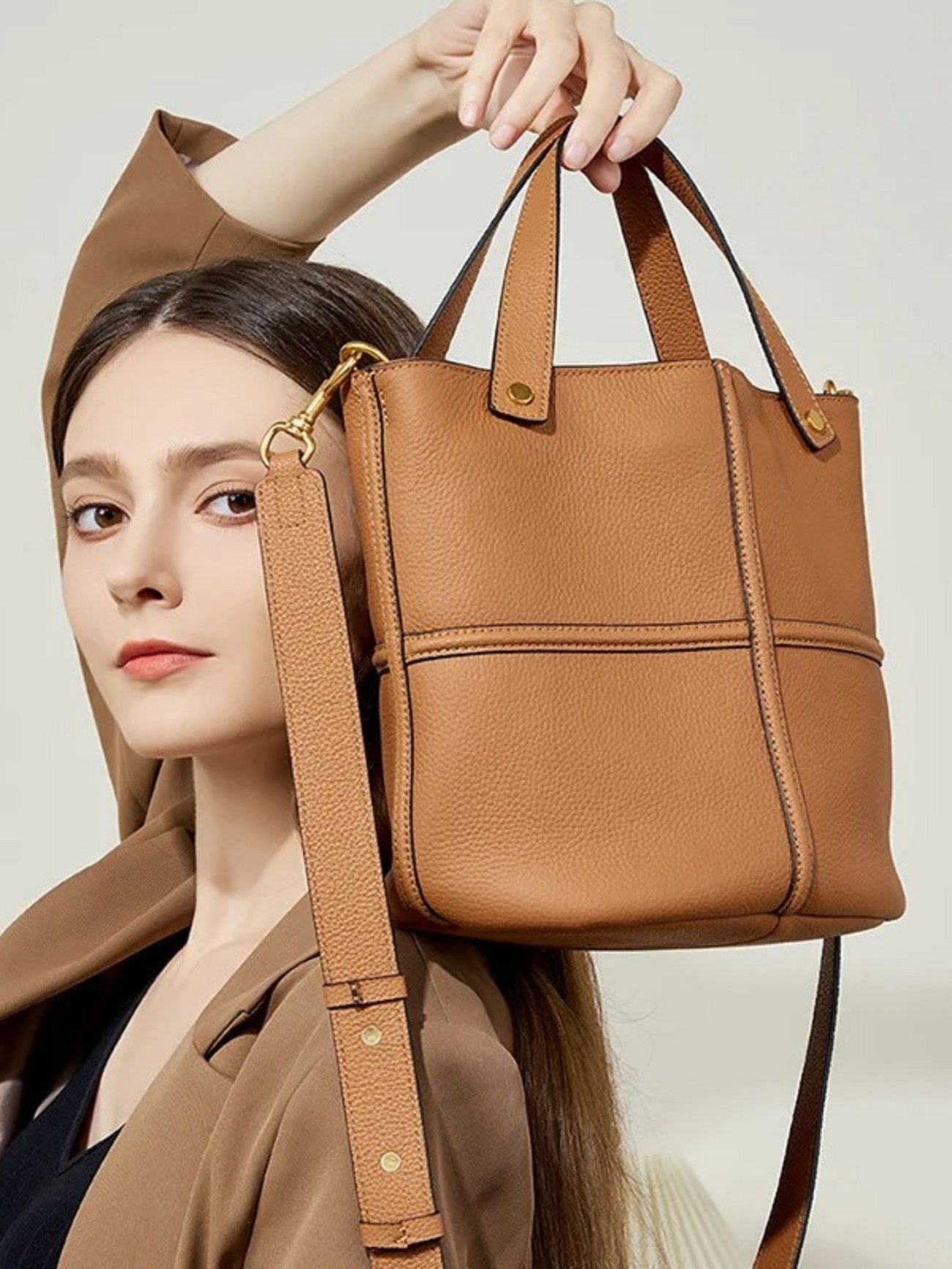 Aveline - Luxuriöse Schultertasche aus Echtleder - Givera DE