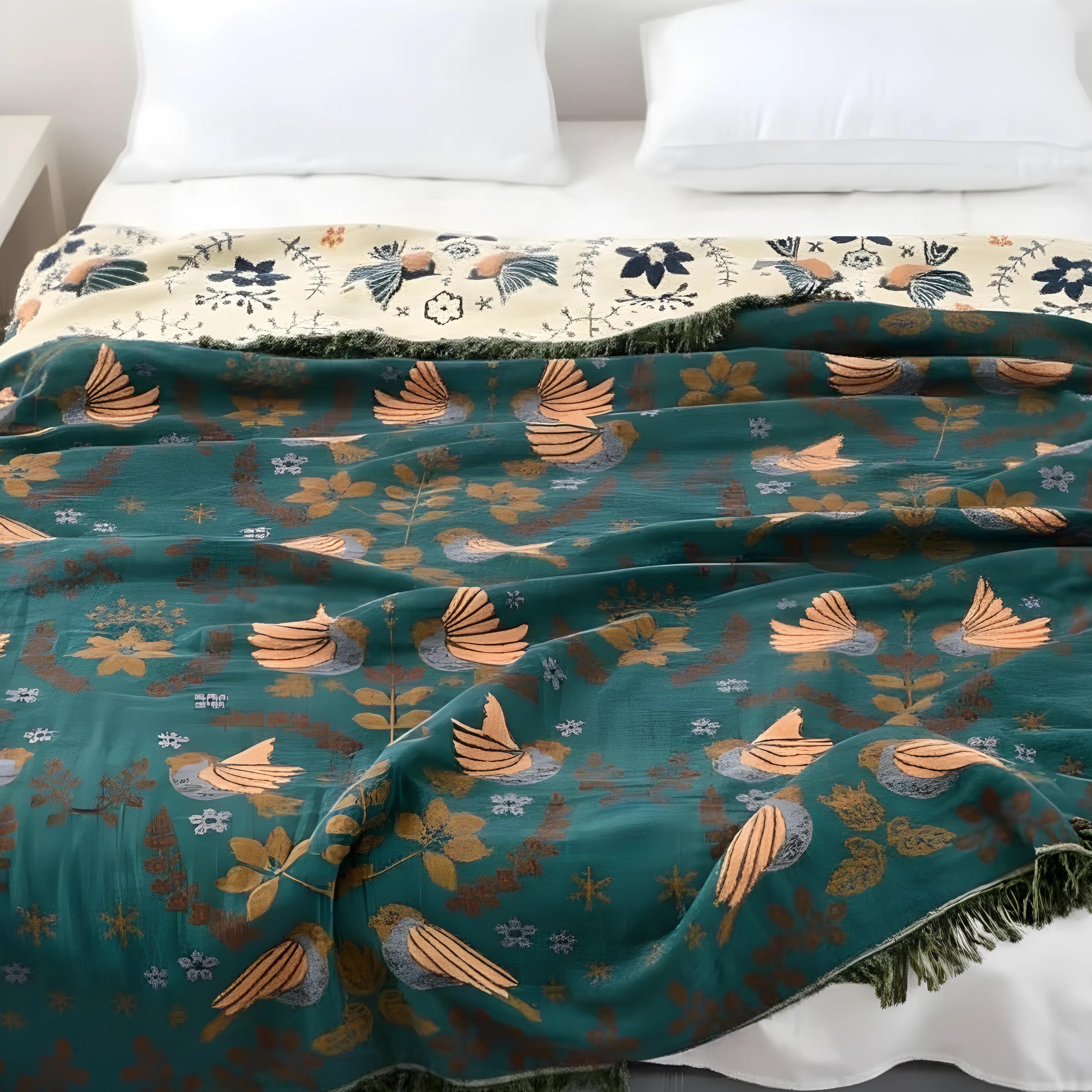 NordicNest - Wendbare Vogelwurfdecke skandinavischer Stil