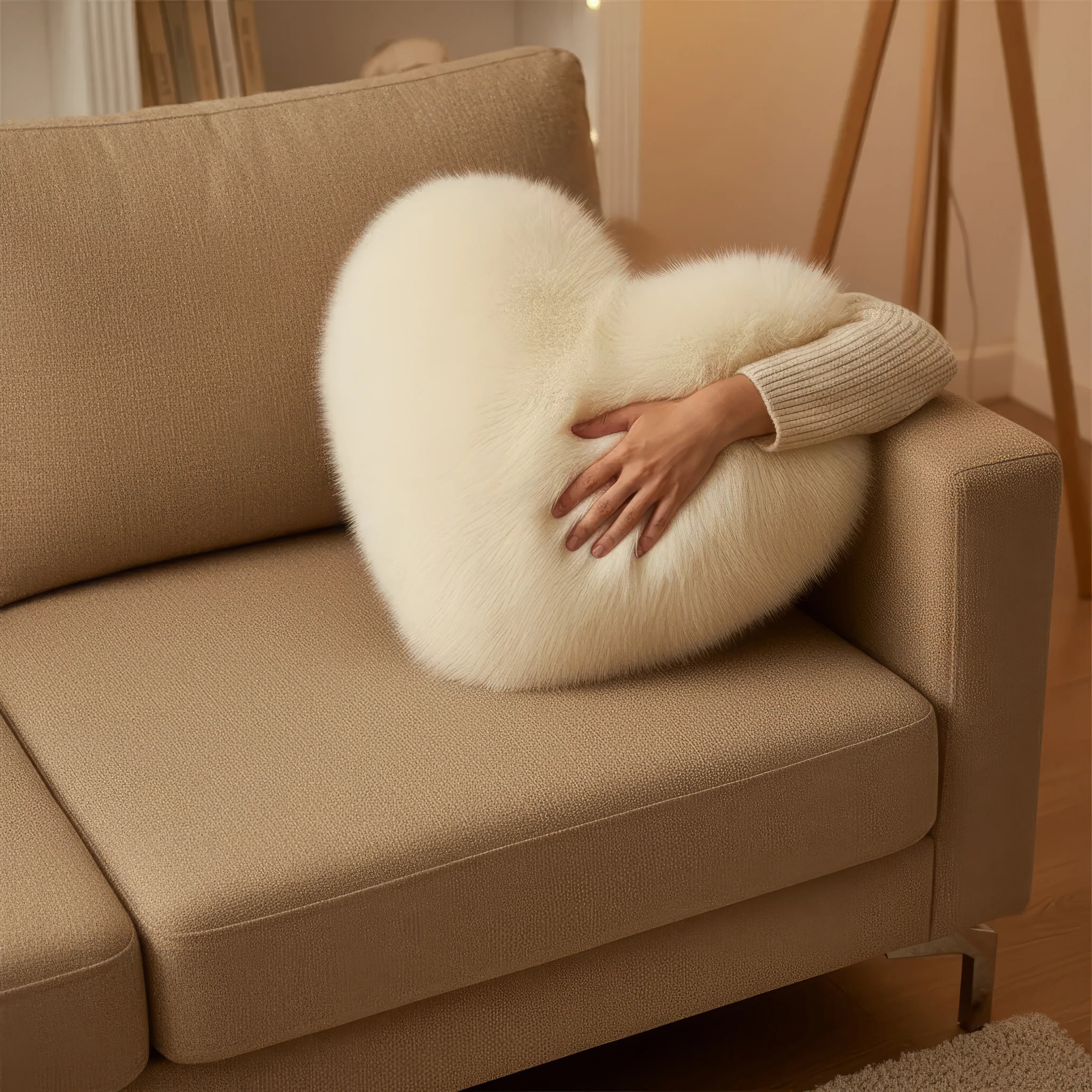 Divina Hart Kissen - Weiches Plüschkissen für gemütliche Momente