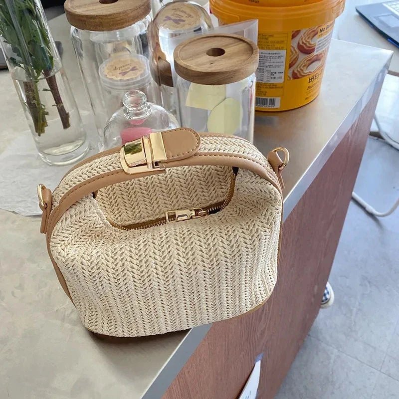 Bici - Praktische Stroh - Crossbody Tasche mit sicherem Reißverschluss - Givera DE