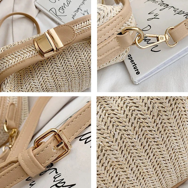 Bici - Praktische Stroh - Crossbody Tasche mit sicherem Reißverschluss - Givera DE