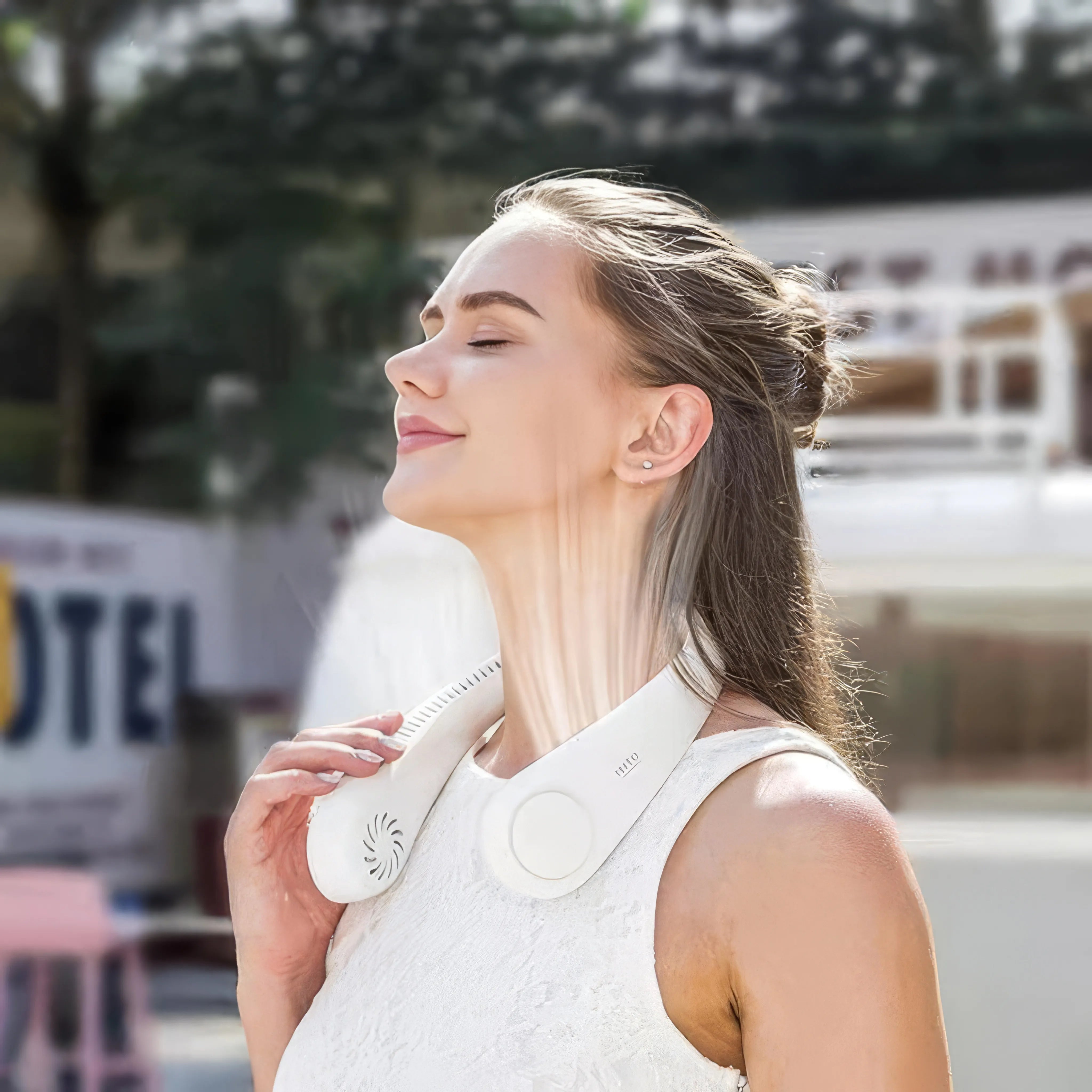 Mixxy - Tragbarer Nackenventilator mit USB-Aufladung