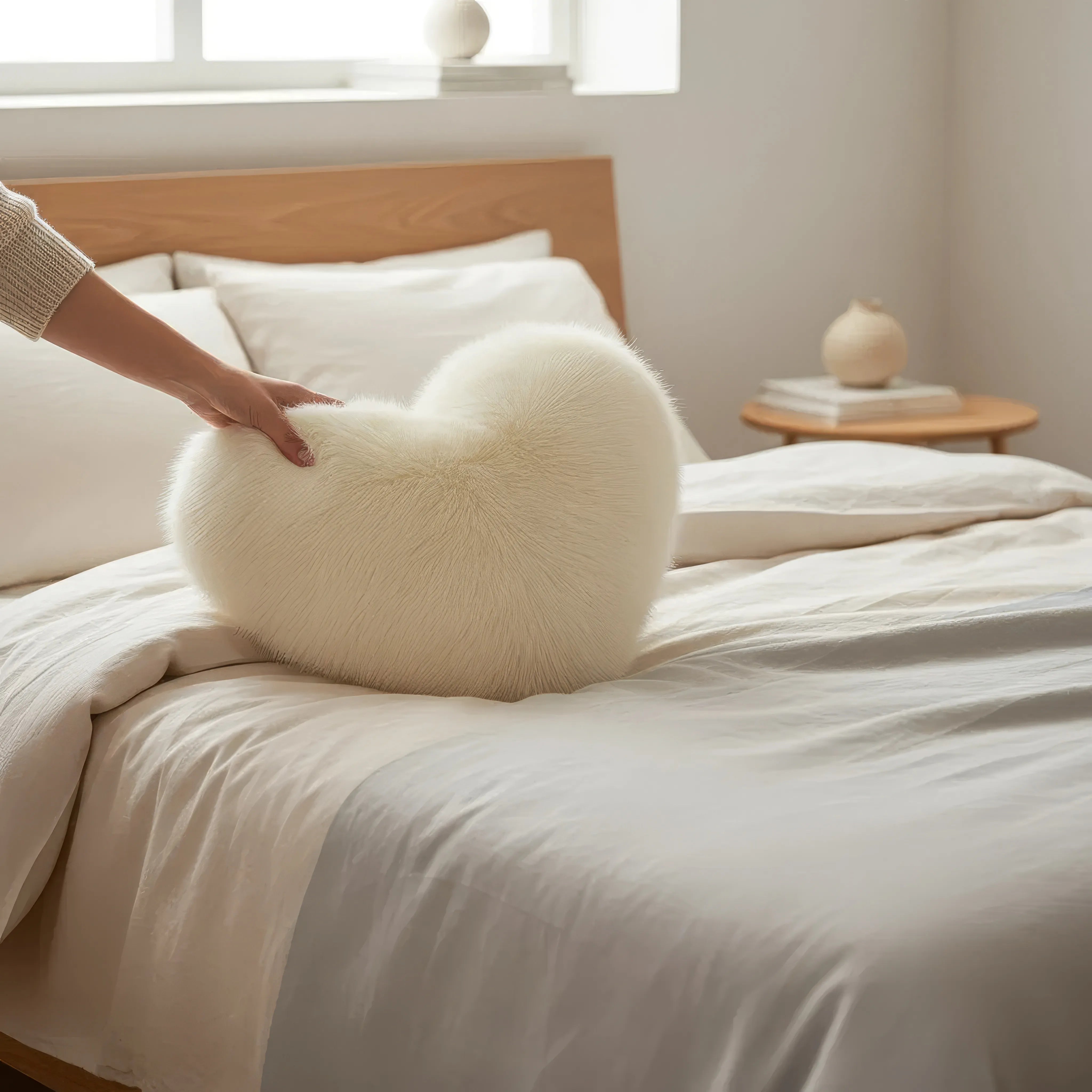 Divina Hart Kissen - Weiches Plüschkissen für gemütliche Momente