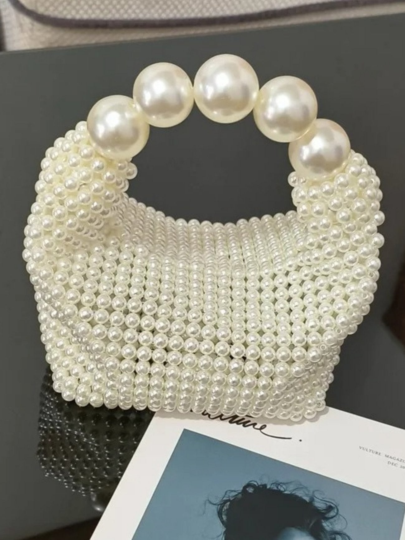 Celeste - Vintage Handtasche mit Perlenbesatz - Givera DE