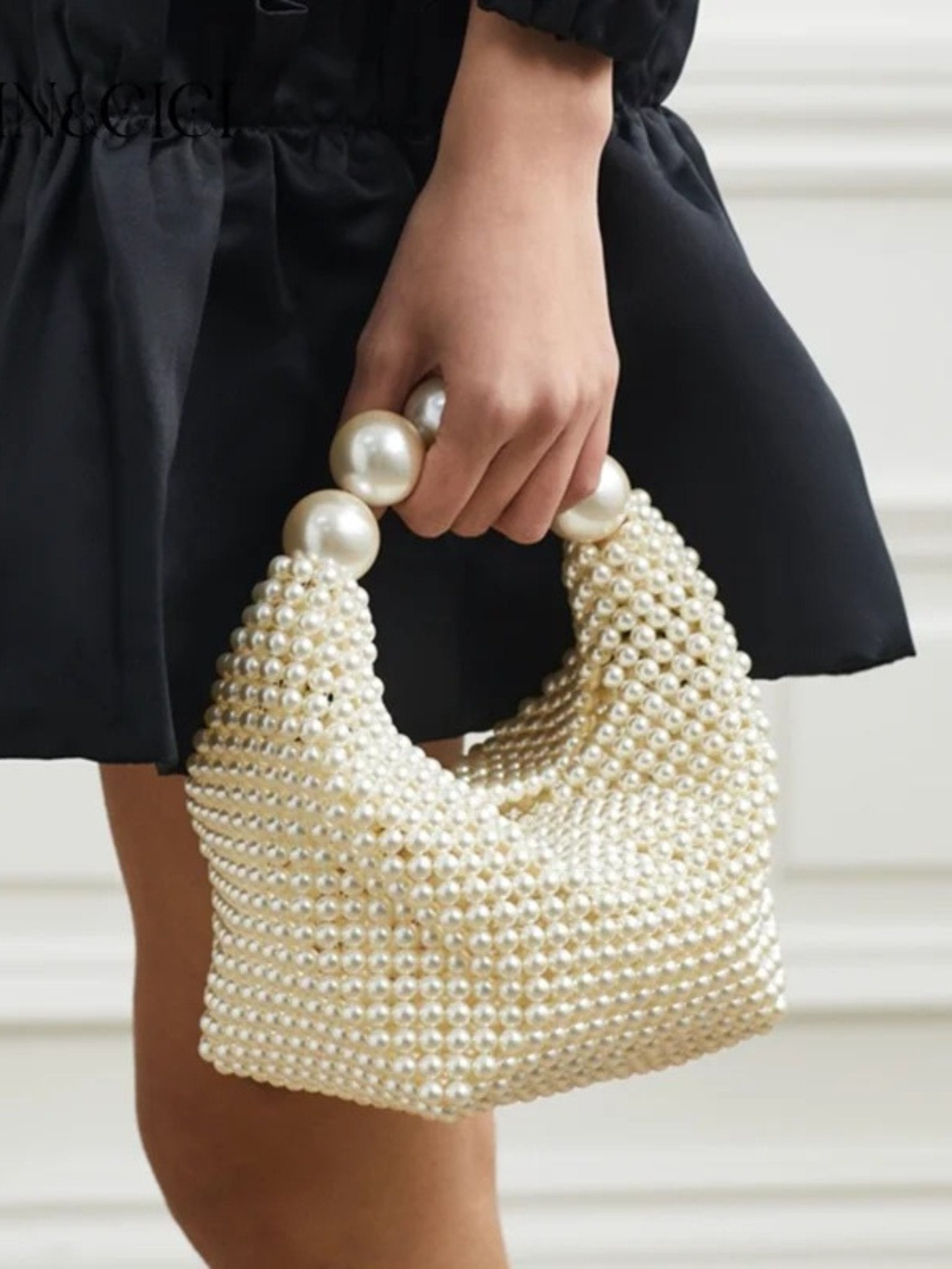 Celeste - Vintage Handtasche mit Perlenbesatz - Givera DE