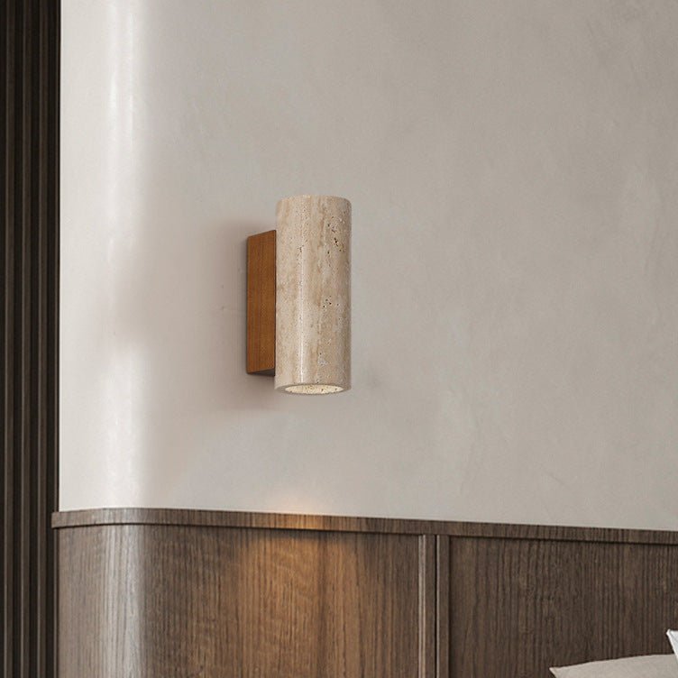 Clarima - LED Wandleuchte aus Travertin für modernes Wohnen - Givera DE