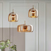 Crestal - Retro Pendelleuchte mit Metallakzenten und Getöntem Glas für Stilvolle Innenräume - Givera DE