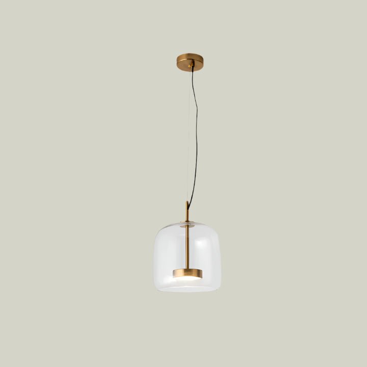 Crestal - Retro Pendelleuchte mit Metallakzenten und Getöntem Glas für Stilvolle Innenräume - Givera DE