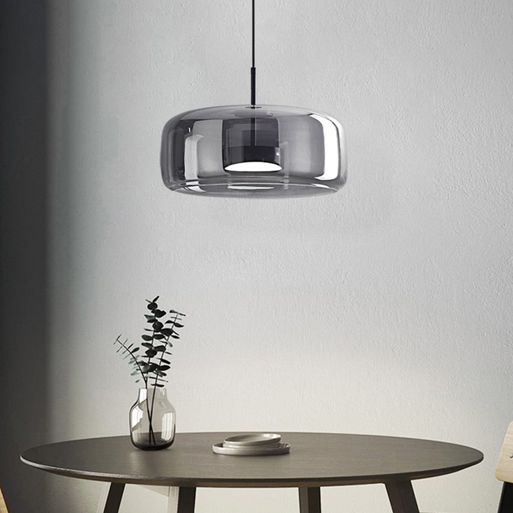 Crestal - Retro Pendelleuchte mit Metallakzenten und Getöntem Glas für Stilvolle Innenräume - Givera DE
