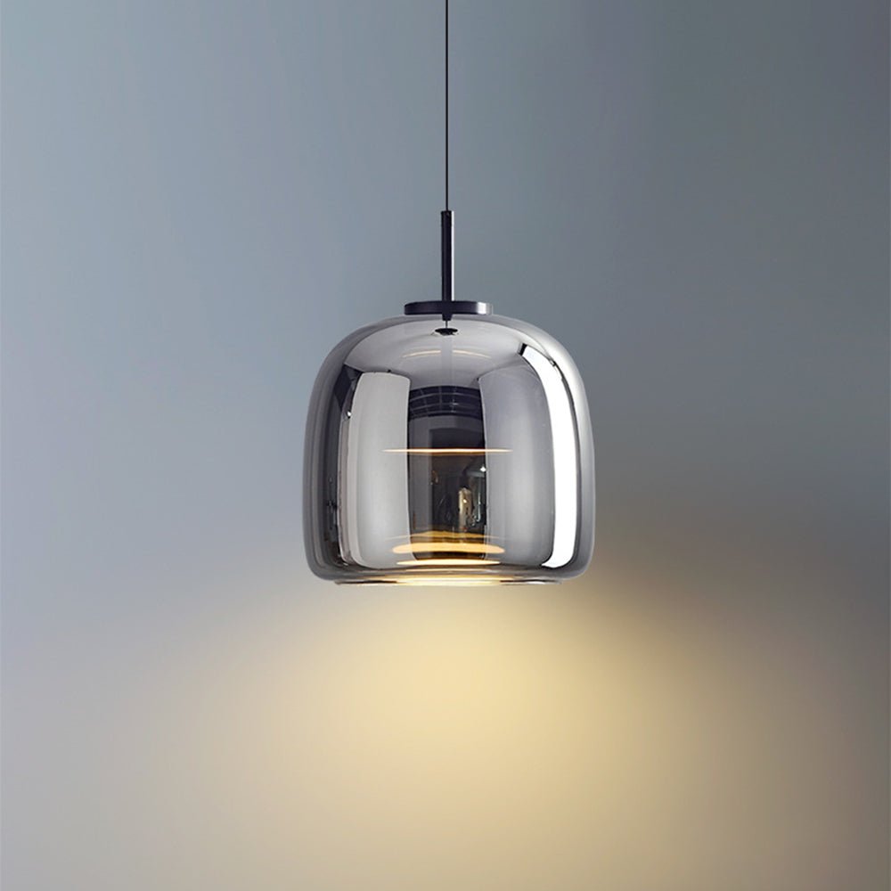Crestal - Retro Pendelleuchte mit Metallakzenten und Getöntem Glas für Stilvolle Innenräume - Givera DE