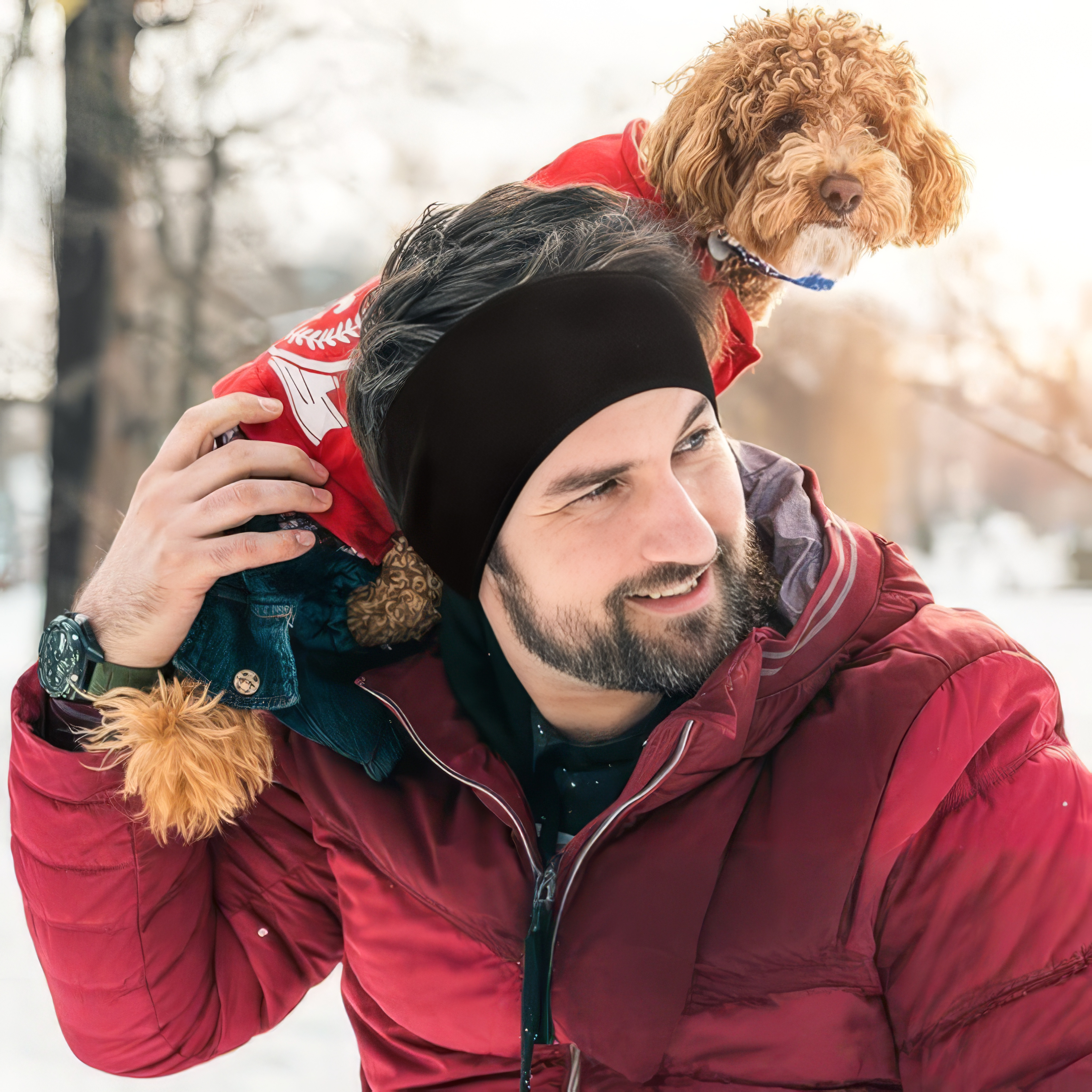 Pola – Damen und Herren Stirnband Sport warmes Fleece (1 + 1 GRATIS)