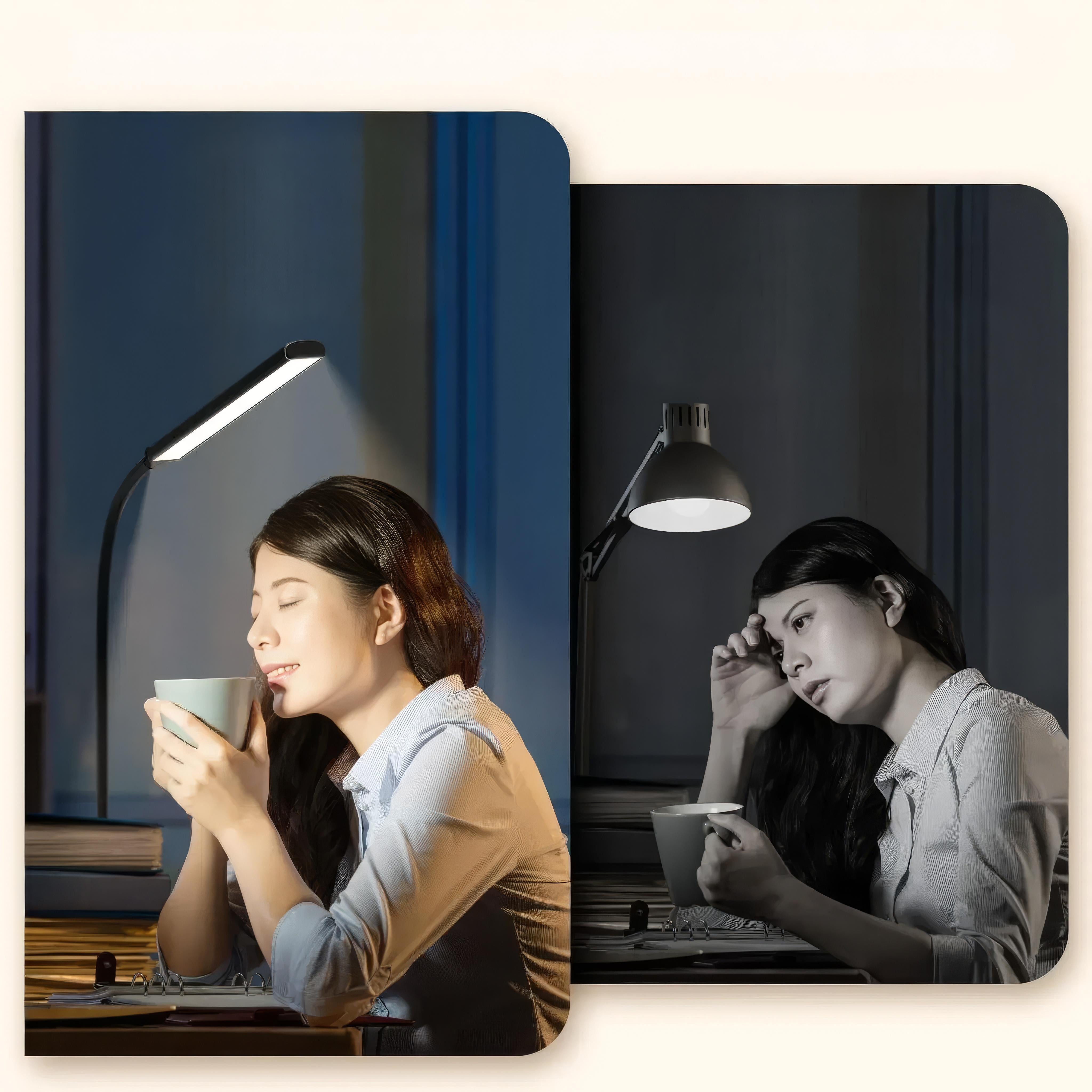 Norin - Dimmbare Doppelkopf-LED-Schreibtischlampe