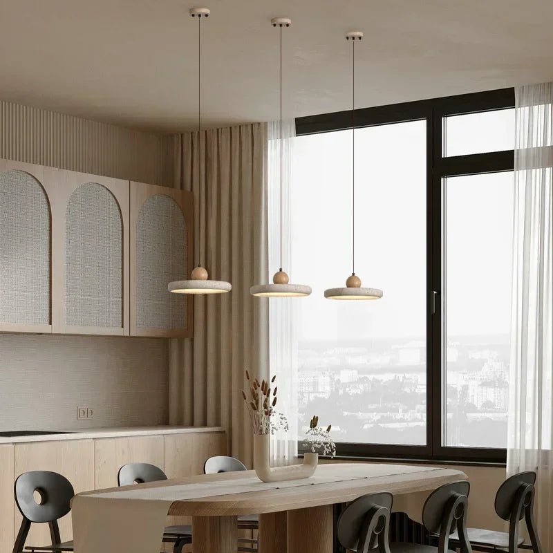 Edel - Elegante Travertin - Pendelleuchte mit LED als Hängelampe - Givera DE