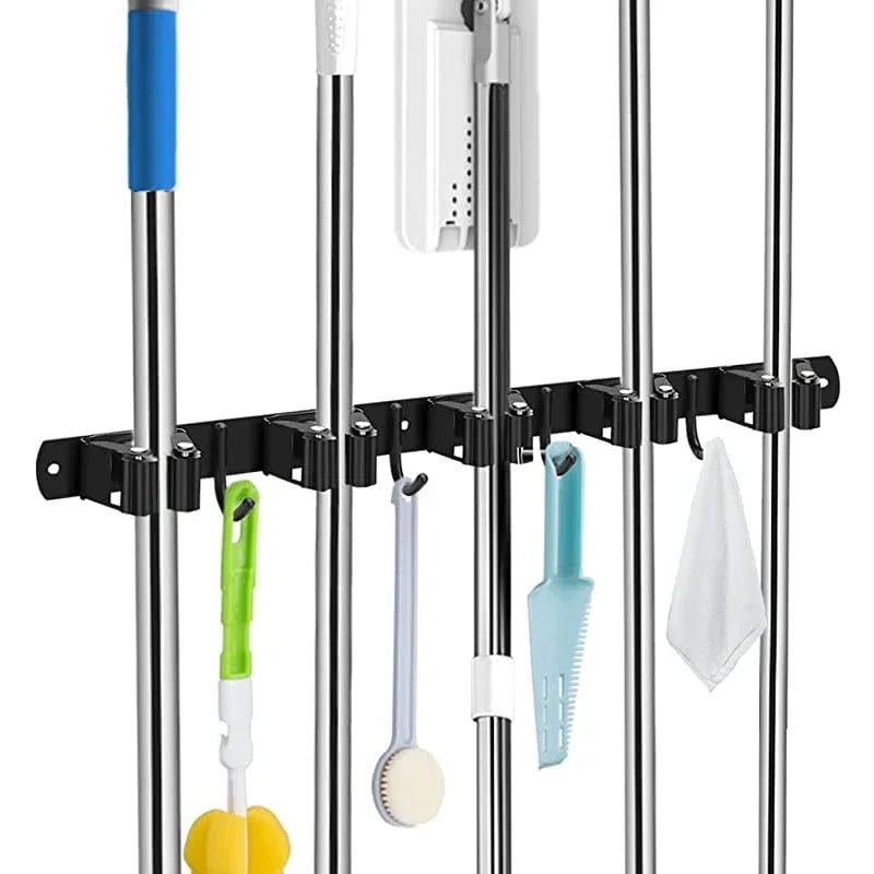 Elvik Besenhalterung Wand - Robuster Edelstahl Besen Wandhalter für Ordnung - Givera DE